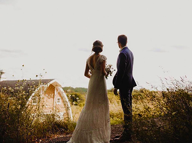 Couple overlooking Historic Barns Park